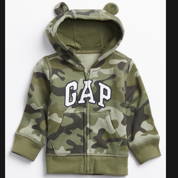 Gap Boys 12 18 24 Month Camouflage Zip-Up Hoodie - Picture 4 of 5